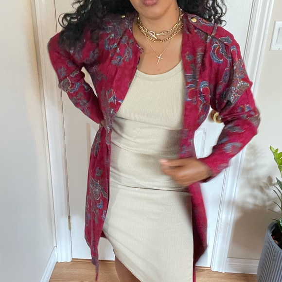 Vintage | Paisley Dress | Gold Buttons | Pockets | Button-Up - Picture 7 of 12